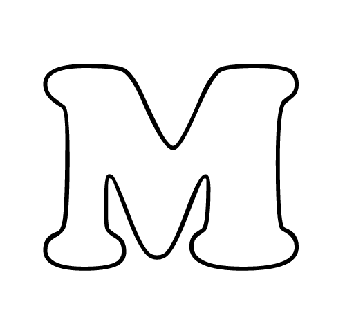 Раскраска буквы м